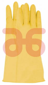 Huishoudhandschoen  latex geel mt.9