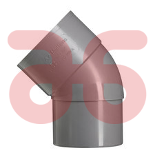 Bocht 70mm 45 graden grijs