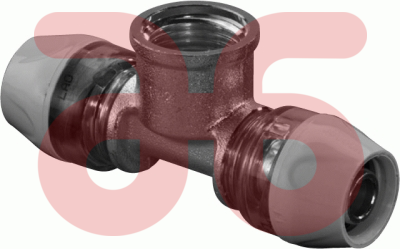 Polyethyl.t-stuk 32x1  x32 bin