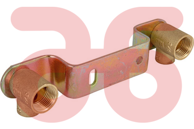 Muurplaatbeugel messing 3/8x12mm