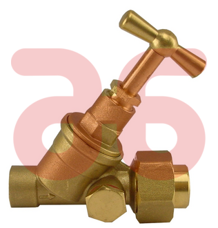 Stopkraan 22mm 1xcap+1xkopp ZONDER aftap