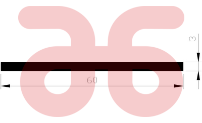 Plat profiel 60x3mm A 5mtr