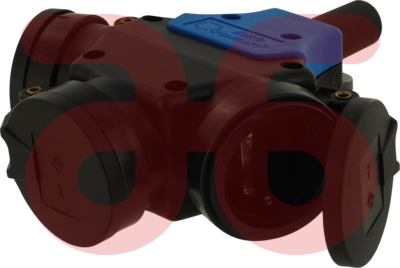 Rubber 3weg contra stekker