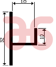 Alum paneelprofiel 10mm   a 1m
