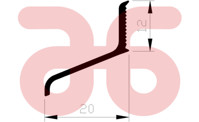 Alum lekdorpel 21mm a 5mtr
