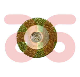 Messing draadborstel 75mm met