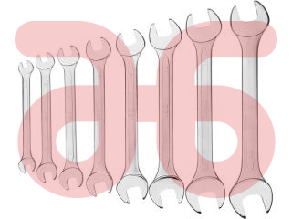Steeksleutelset  8-del.mm
