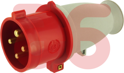 Cee stekker rood  32amp 3p+a