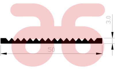 Alum slijtstrip  50x3mm