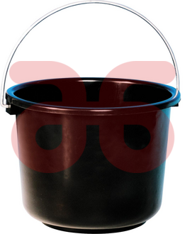 Bouwemmer pvc 20l zwart