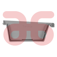 Eindstuk voor bakgoot 180mm grijs RECHTS