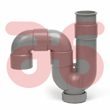 Universeelsyphon grijs 40mm