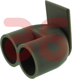 Tuit v.inbouwdoos grijs dubb. 2x5/8