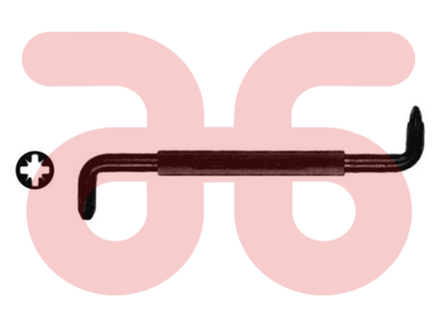 Schroevendraaier pz-3+4 haaks