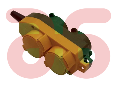 Snoercentrale viervoudig rood /geel