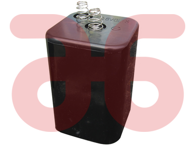 Blokbatterij met veren 6 volt