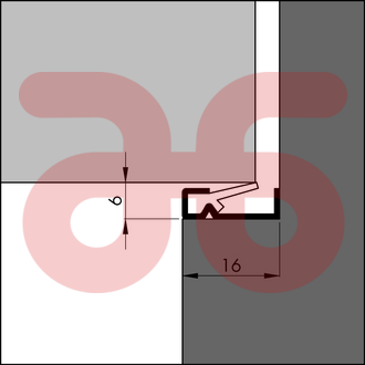 Ellen nieuwbouwstrip aib 4-g 220cm