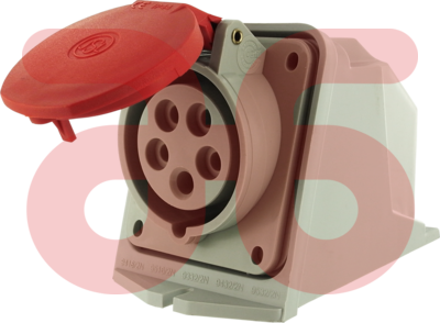 Cee stopcontact 16a rood  4p+a