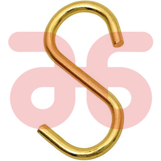 S-haak 106m messing nr 26