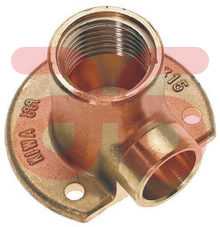 Muurplaat messing laag model