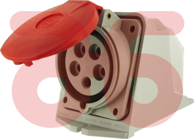 Cee stopcontact 32a rood  4p+a