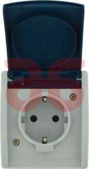Wandcontactdoos waterd.enkel