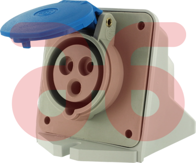 Cee stopcontact 16a blauw 2p+a